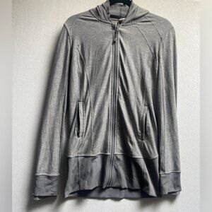 Lululemon Athletica dance studio hooded full zip jacket Sz 8